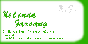 melinda farsang business card